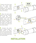 Installation guide for 18 Inch Vanity Light Bar Flush Mount For Bathrooms, Dimmable, 3 CCT Colors 3000K To 5000K, Nickel Finish