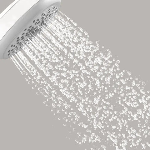 Croma 100 Handheld Shower Head Set With 3 Modes Wide Spray Pulsating Massage And Intense Turbo QuickClean water spray close-up