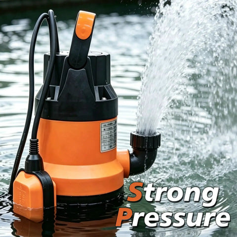 Heavy Duty 0.5Hp Submersible Water Pump With Auto Float Switch clears quick basement floods with strong pressure in water.