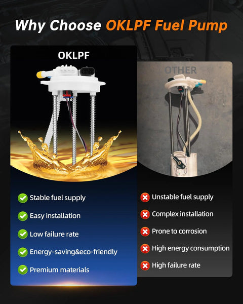 Comparison of Electric Fuel Pump Module Assembly For Chevy Silverado And GMC Sierra 1999 2004 1500 2500 3500 HD V8 V6 Engines