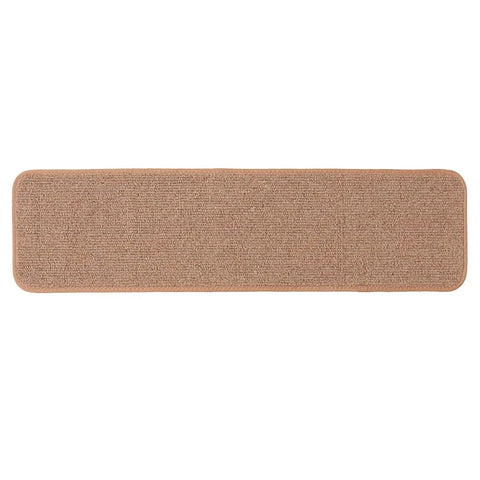 Set Of 15 Skid Resistant Carpet Stair Treads With Non Slip Backing In Pebble Beige 8 By 27 Inches Easy Install For Families Pets And Guests Durable Stair Safety Mats