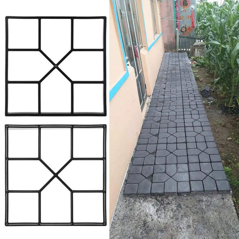 Reusable Plastic Concrete Paving Pavers 8 Grid Garden Patio Stones Ideal For Do It Yourself Driveway Brick Slab Walk Maker