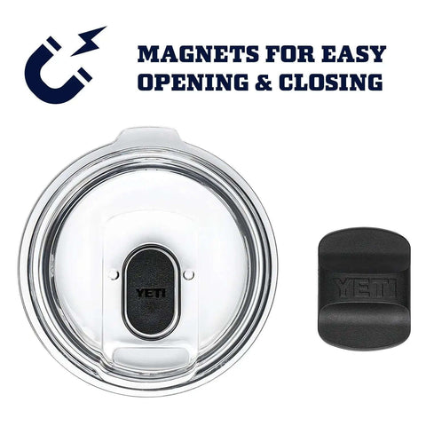 Lid of Rambler 20 Oz Tumbler Stainless Steel Vacuum Insulated With MagSlider Lid Black For Water Coffee