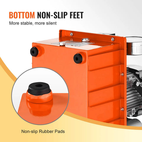 Heavy Duty Electric Hydraulic Pump Setup With Extended Remote Hose And Simple Lever Switch High Pressure For Industrial Press And Jack Jobs Workhorse Reliability All Day Long, showing bottom non-slip rubber pads for stability.