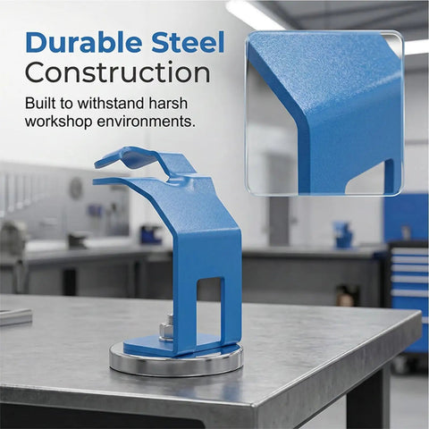 Handy Heavy Duty Magnetic Torch Holder With Strong Base For Welding Station No Reach Bracket To Keep Your Mig Tool Secure And Steady On Any Steel Surface, blue steel design