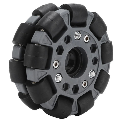 100mm omni wheels for robots with 360° movement and high stability, perfect for DIY rover projects and robot race vehicles.