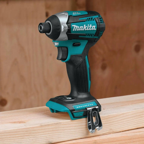 18V LXT Brushless Cordless Impact Driver with Quick-Shift Mode, Tool Only, displayed on a wooden surface for heavy duty projects.