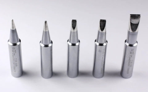 Five chisel tips for Pro Digital Soldering Station Kit With Chisel Tip Pack T18 D08 D12 D24 D32 S3, metal precision tools