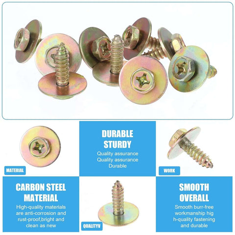 Grab And Go 160 Piece Metal Car Clip And Screw Kit For Body Panels with Phillips Round Head Self Tapping Screws Display
