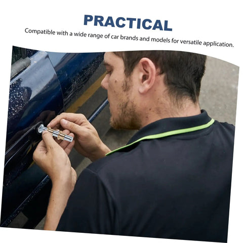Man using Car Door Hinge Repair Kit With Roller Pins And Bushings For Easy DIY Install Auto Hinge Tool For Quick Repairs on car door.