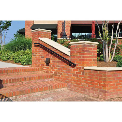 Crosstour 26W Carbon Outdoor Integrated LED Wall Pack With 4000K Neutral White, Bronze Finish on red brick wall