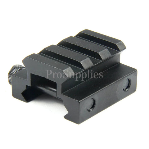 Rock Solid Half Inch Flat Top Riser Block Mount With 3 Slot Picatinny Rail, Aluminum Alloy, Side View