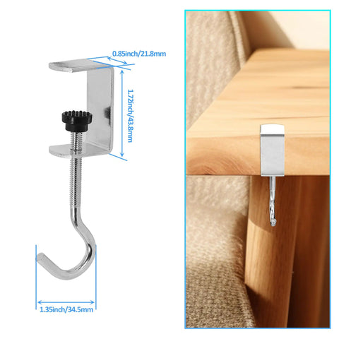 Badass Heavy Duty Black L Brackets For Floating Shelves, 4 Pack showing measurements for wall mount hardware.