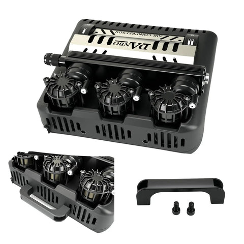 Danboniu 12V Portable Air Compressor With Three Cylinder Motor, High Power DC Pump For Fast Tire Inflation, Heavy Duty On Board Tool.