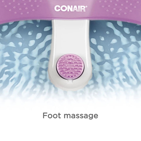 At Home Foot Spa Bath With Vibration Massage Deep Basin And Jets For Relaxing Pedicure Foot Massager Pink And White Color Focus