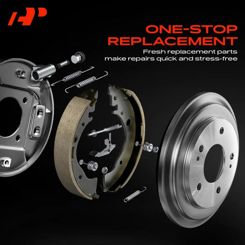 Premium Brake Caliper Hardware Kit Direct Replacement For Toyota 4Runner And Lexus GX460 Rear Parking Brake Set Includes 34 Essential Parts exploded rear brake shoe kit with springs and drum