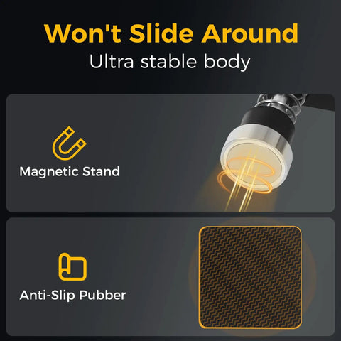Magnetic Helping Hands Clamp Dual Head Soldering Holder showing magnetic base and anti-slip pad