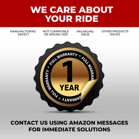 1-year full warranty seal for 700x23c Road Bike Tire Set With Two Inner Tubes 60mm Presta Tubes Puncture Resistant Slick Tread.