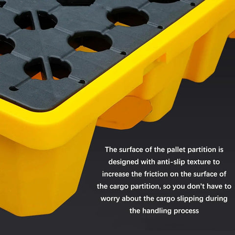 Heavy Duty HDPE Spill Containment Pallet With Anti Slip Tray Odorless Waterproof Platform 675x675x150mm detail view