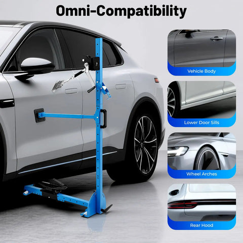 Upgraded Car Dent Repair Tools Kit For Auto Body Restoration Paintless Dent Removal Durable Heavy Duty Pro Grade Set For Garage And DIY Workshop Easy Dent Fix For Cars Trucks And SUVs with multi-use blue tool shown