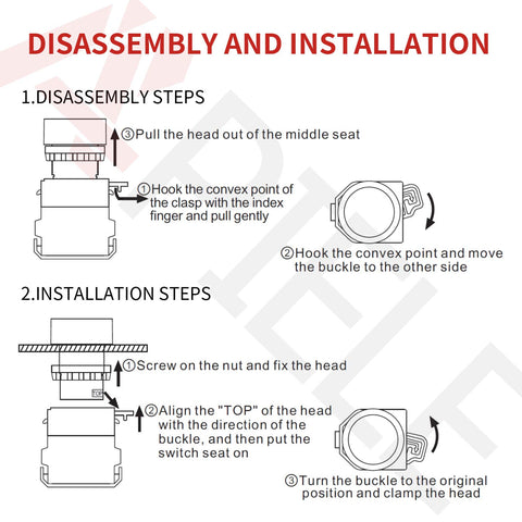 22mm Key Switch 440V 10A 2NO 3 Position Momentary with Aluminum Head, Four Terminal, Silver Contacts, Ideal for Auto and Bike Mods and Control Electronics, installation diagram