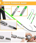 Insulated Rescue Pole for Electric Work, Non Conductive High Voltage Safety Hook showing quick connect joint and hook attachment