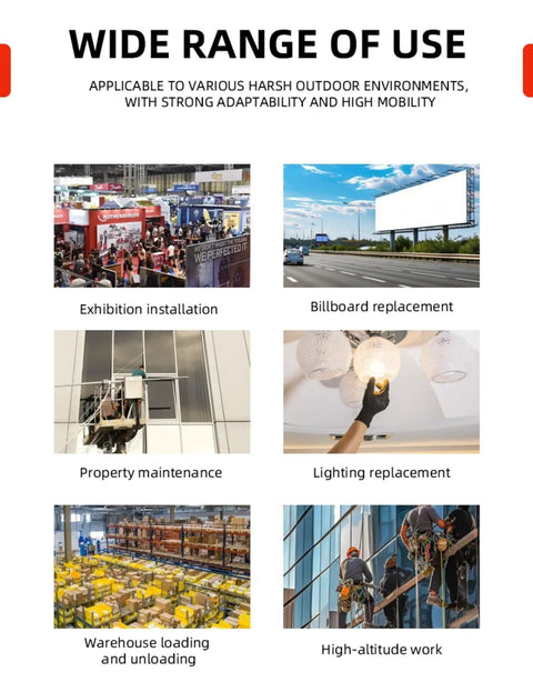 Wide range of use for Badass Lightweight Single Mast Vertical Aluminum Lift Portable Electric Aerial Platform in various tasks.