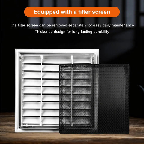 Straight Up Top Shelf Aluminum Louvered Access Panel With Heavy Duty Pre Filter Decorative Air Vent Cover For Ceiling And Wall Home Office HVAC Drywall Grille 18 By 24 Inches with removable filter screen.