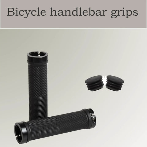 Universal Lock On Bike Handlebar Grips Includes Two End Caps Beefy Aluminum Alloy Lock Rings For A No Slip Grip On Mountain Bikes And Standard Bicycles 22.2mm Inner Diameter Fits Most
