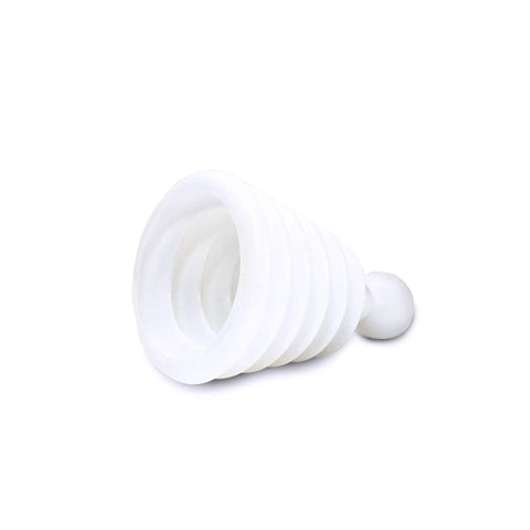 Mighty Tiny Plunger for Tight Bathroom and Kitchen Sinks, RV Ready, No Fuss Quick Unclogs With Patent Pending Design, white plunger
