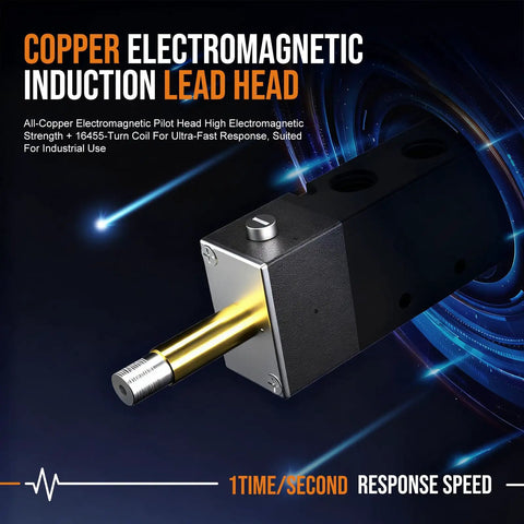 Copper electromagnetic induction lead head for industrial use, featuring all-copper pilot head and high electromagnetic strength.