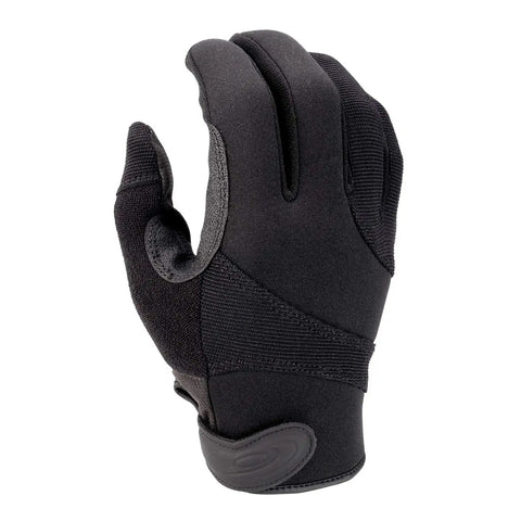 StreetGuard Kevlar Cut Resistant Work Glove With Stretch Back For Breathable Comfort Embossed Synthetic Palm For Superior Grip Secure Hook And Loop Closure Black Large Size Perfect For All Day Dexterity And Heavy Duty Tasks, side view