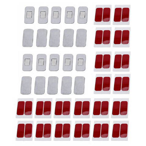 Super Strong Magnetic Catch For Kitchen Cabinet Doors With Adhesive Mount To Keep Drawers Secure And Kids Safe In Style Without Using Tools Or Drills, 20 pack of magnetic catches and adhesive pads.