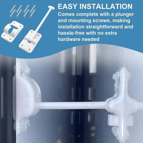 Top Shelf Six Inch T Style Entry Door Keeper Holds Your Camper Or Rv Outer Wall Tight While Keeping The Main Entrance Free For Hot Grills And Weekend Campouts. Easy installation setup with door stopper and screws.