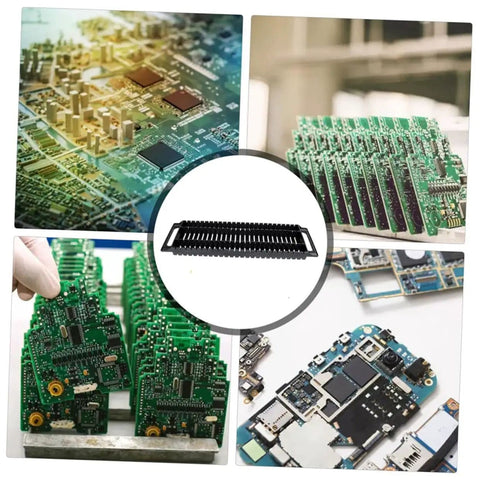 Circuit Board Storage Stand Pack Of 4 ESD Rack Anti Static Shelf PCB Holder in use on workbench with circuit boards