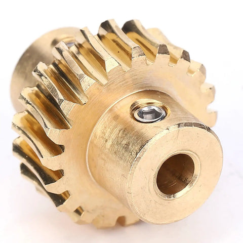 Close-up of bronze worm gear from Bronze Worm Gear Set For Industrial Robots, Heavy Duty Worm Wheel With Precise Transmission.