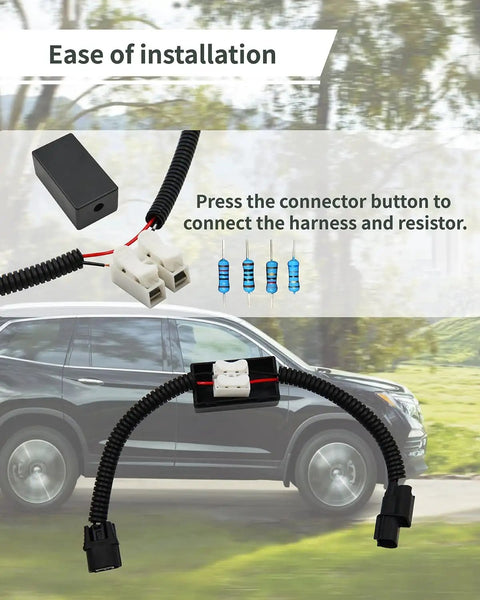 VCM Muzzler Harness Disable Kit For Honda 3.5L V6 With VCM Easy Install Plug And Play Replacement For Acura shown with connectors