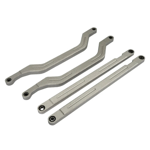 Rear Radius Rod Arms Support Kit For 2014 To 2023 Polaris RZR XP 1000 And XP 4 1000 With Beefy Boxed High Clearance Suspension And Heavy Duty Silver Steel For Off Road Performance Durable Construction Easy Bolt On Upgrade, silver aluminum arms