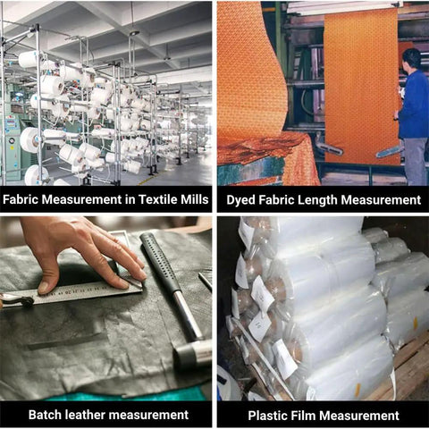 Top Shelf Six Digit Mechanical Meter Counter With Dual Rolling Wheels For Dead Accurate Length Measurement On Textiles Printing And Artificial Leather Easy Zero Reset Tracking System in textile mill fabric measurement.