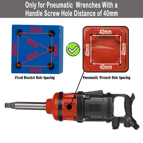 Skip The Back Pain With This Smooth Rolling 1 Inch Air Impact Gun Holder Truck Tire Service Cart Heavy Duty Wrench Support Stand Designed To Save Your Lower Back And Keep Shop Projects Flying. Image showing dimensions for pneumatic wrench bracket and tool.