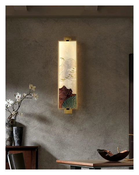 Modern LED Wall Sconces For Bedroom And Hallway Providing Glare Free Warm White Lighting To Level Up Your Home Decor Setup While Serving A Super Chill Vibe And Keeping Installation Dead Simple, vertical matte finish lamp with artistic design.