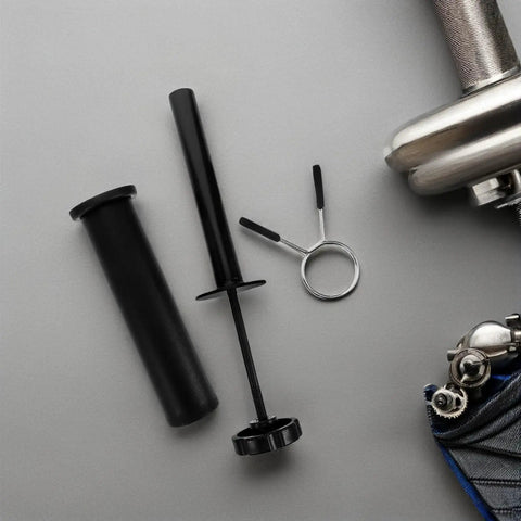 Black Gym Weight Stack Pin Latch For Barbell And Fitness Equipment, Carbon Steel Construction, Lightweight And Portable