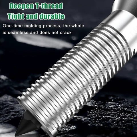 Heavy Duty 30 Ton Hydraulic Puller And Wheel Bearing Separator With Two Or Three Adjustable Jaws For Vertical And Horizontal Shop Jobs Built Tough Gear That Pries Off Stubborn Bearings Without Breaking A Sweat close-up of durable T-thread showing seamless design.