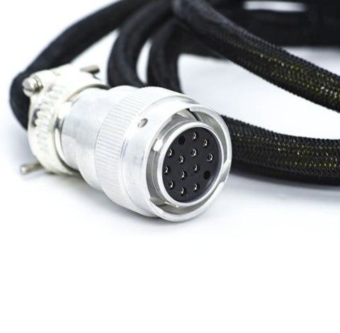 Close-up of 14 Pin Harness 6719697 Compatible With Backhoe Grader Planer Stump Grinder V Blade Skid Steer Loader connector