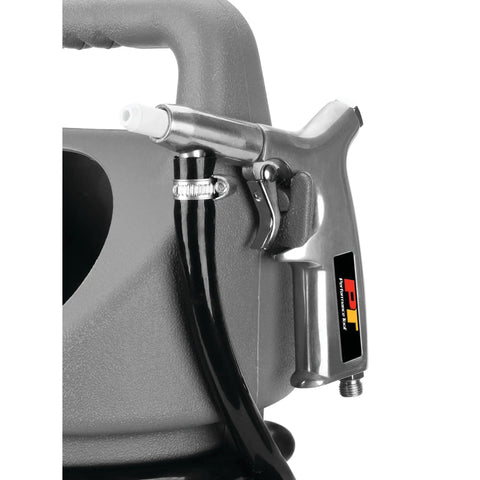 Handle and nozzle of Portable Abrasive Blaster Kit For Get Rust Gone Fast And Paint Graffiti Clean Up With Gravity Feed And Air Compressor
