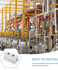 Pneumatic system with visible T Type Air Flow Splitter Manifold Block 2 Port 4 Hole Compact Gas Flow Distributor.