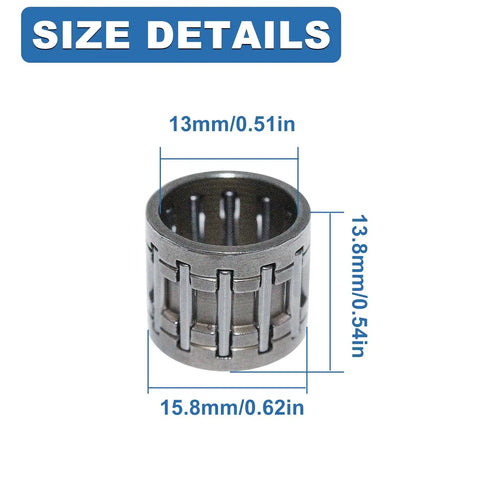 Heavy Duty Badass Oil Pump Pressure Line Kit Replacement For Husqvarna 455 Rancher 455E 460 461 Chainsaws needle bearing size details.