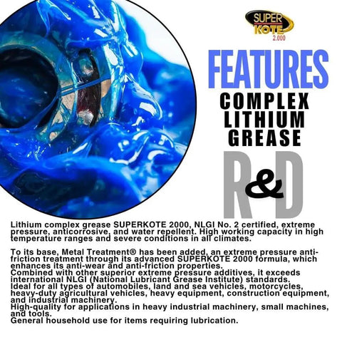 Heavy Duty Lithium Complex Grease NLGI 2 EP High Temp Multi Purpose Lubricant For Automotive Construction And Industrial Gear