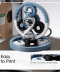 Premium Pla Basic Filament Designed For Serious 3D Makers In Straight Up Sleek Grey With Spacious Two Kilogram Reel used for printed gear model.