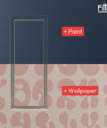 Lux Satin White Flush Wall Vent Cover In Solid Steel showing customization with paint and wallpaper options